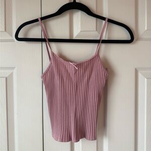 J. Crew Mauve Ribbed Camisole Top